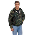 Woodland Camo Thermal Lined Zipper Hooded Sweatshirt (2XL, 3XL)